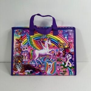 Lisa Frank 2016 Unicorn Pegasus Trifold Portfolio Art School Binder Folder 10x13